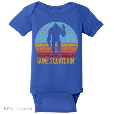  Gone Squatchin Sasquatch Peace Baby Bodysuit