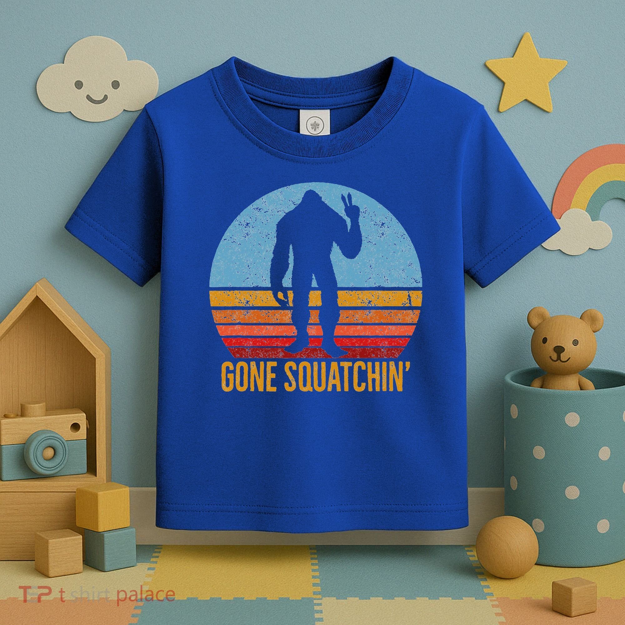  Gone Squatchin Sasquatch Peace Toddler T-Shirt