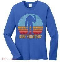  Gone Squatchin Sasquatch Peace Women's Long Sleeve Shirt thumb 0
