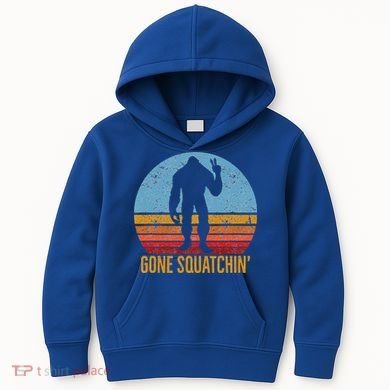  Gone Squatchin Sasquatch Peace Kids Hoodie
