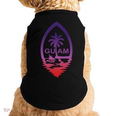 Guam Seal Shimmer Sunset Print Great Gift Cool Gift Doggie Tank