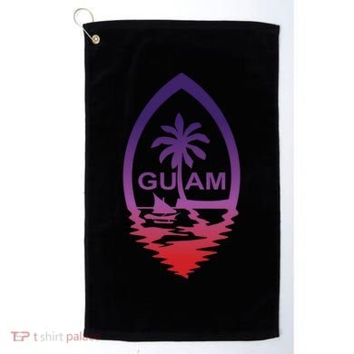 Guam Seal Shimmer Sunset Print Great Gift Cool Gift Golf Towel