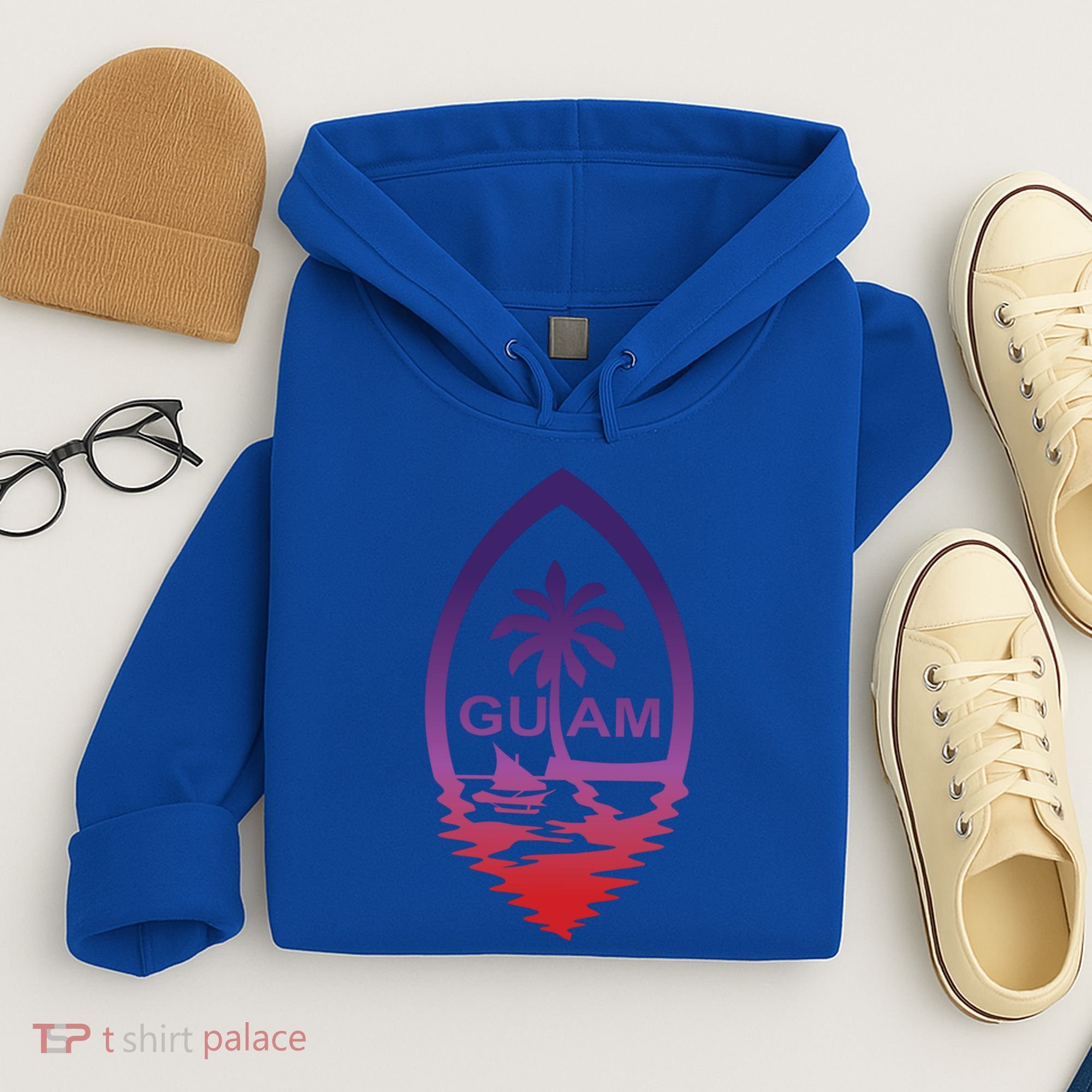 Guam Seal Shimmer Sunset Print Great Gift Cool Gift Hoodie