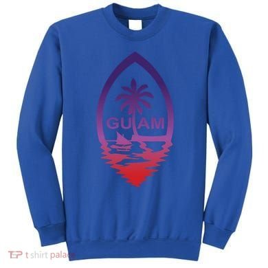 Guam Seal Shimmer Sunset Print Great Gift Cool Gift Sweatshirt