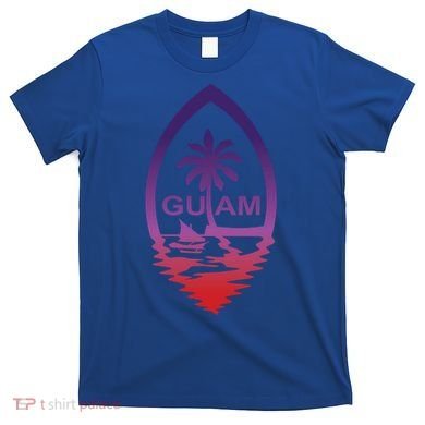 Guam Seal Shimmer Sunset Print Great Gift Cool Gift T-Shirt