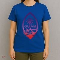 Guam Seal Shimmer Sunset Print Great Gift Cool Gift T-Shirt thumb 4