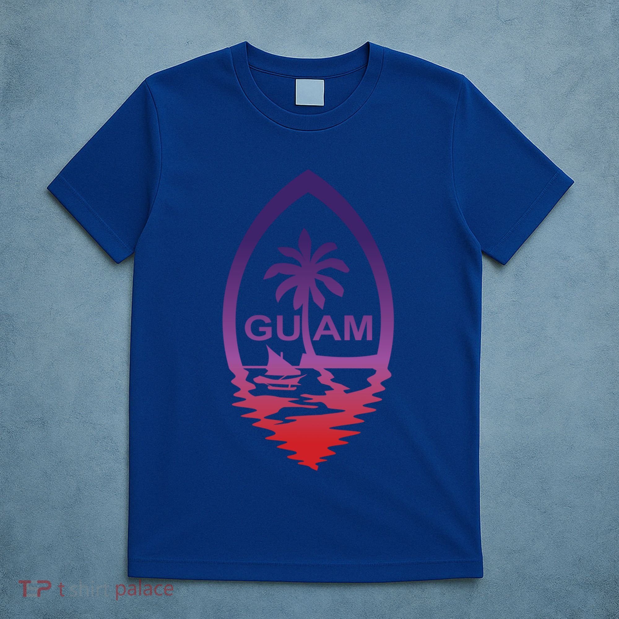 Guam Seal Shimmer Sunset Print Great Gift Cool Gift T-Shirt
