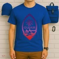 Guam Seal Shimmer Sunset Print Great Gift Cool Gift T-Shirt thumb 6