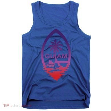 Guam Seal Shimmer Sunset Print Great Gift Cool Gift Tank Top