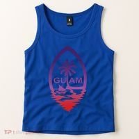 Guam Seal Shimmer Sunset Print Great Gift Cool Gift Tank Top thumb 2