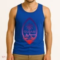 Guam Seal Shimmer Sunset Print Great Gift Cool Gift Tank Top thumb 3