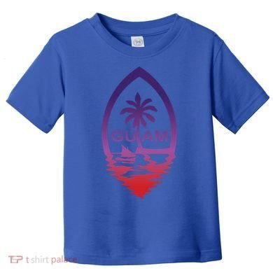 Guam Seal Shimmer Sunset Print Great Gift Cool Gift Toddler T-Shirt