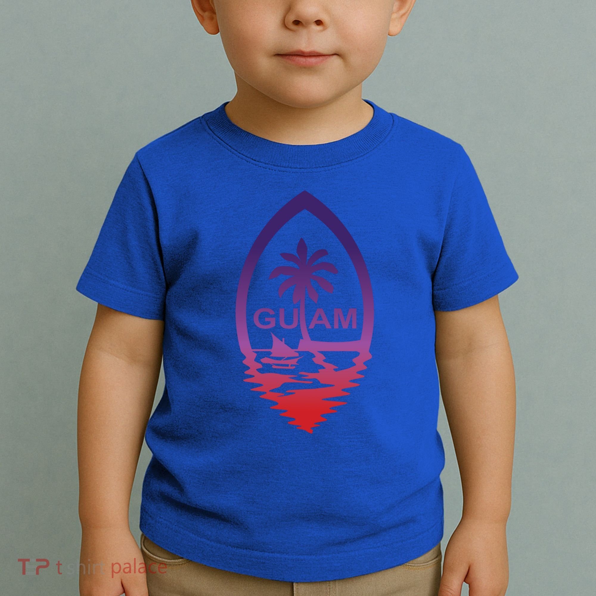 Guam Seal Shimmer Sunset Print Great Gift Cool Gift Toddler T-Shirt