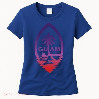Guam Seal Shimmer Sunset Print Great Gift Cool Gift Women's T-Shirt