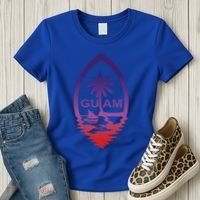 Guam Seal Shimmer Sunset Print Great Gift Cool Gift Women's T-Shirt thumb 3
