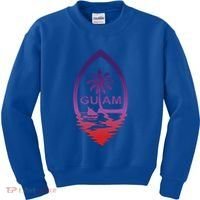 Guam Seal Shimmer Sunset Print Great Gift Cool Gift Kids Sweatshirt thumb 0