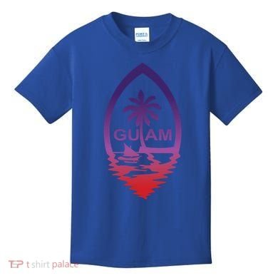 Guam Seal Shimmer Sunset Print Great Gift Cool Gift Kids T-Shirt