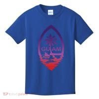 Guam Seal Shimmer Sunset Print Great Gift Cool Gift Kids T-Shirt thumb 0