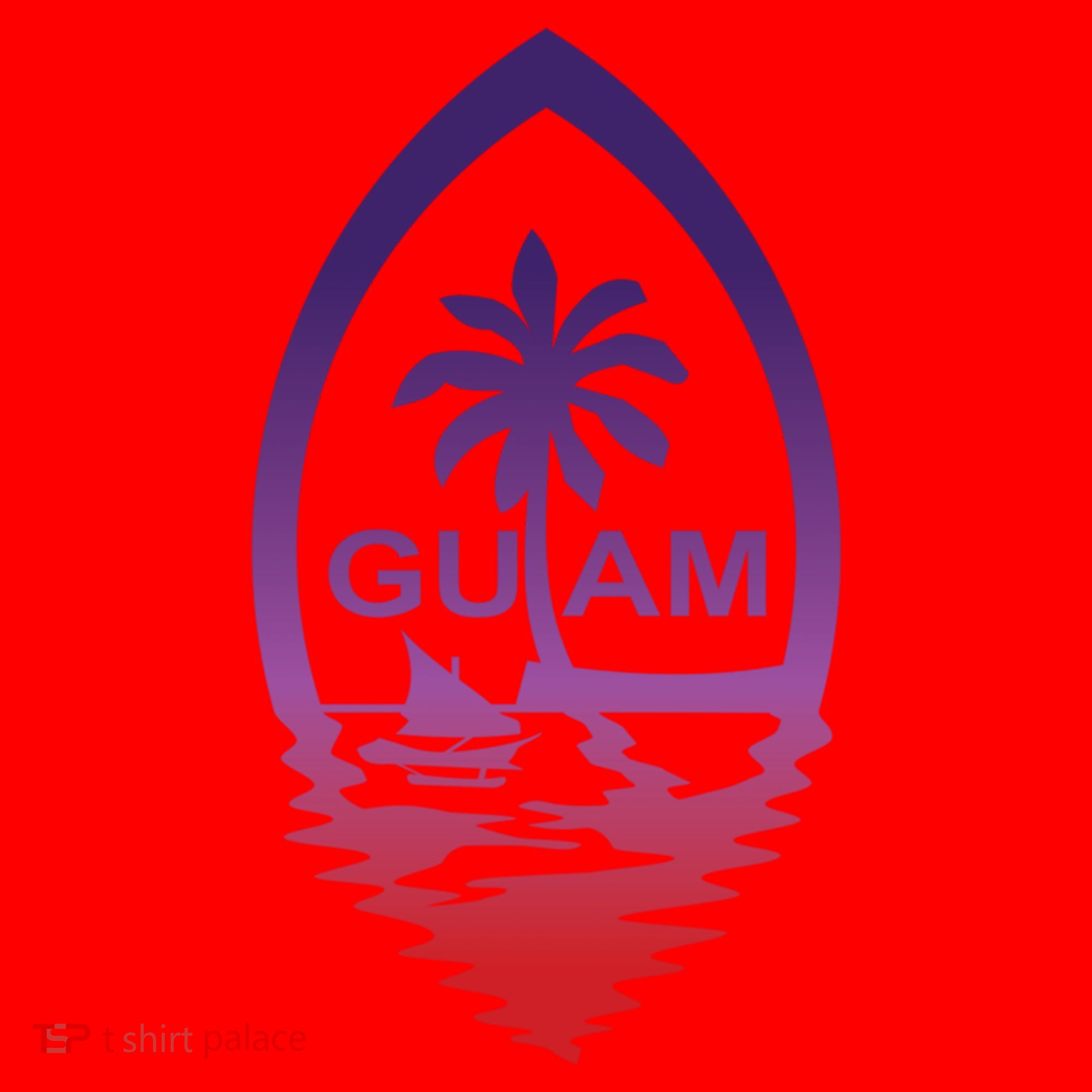 Guam Seal Shimmer Sunset Print Great Gift Cool Gift Santa Hat