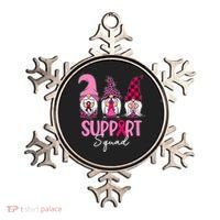 Gnomes Support Squad Breast Cancer Awareness Pink Ribbon Ornament thumb 0