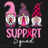 Gnomes Support Squad Breast Cancer Awareness Pink Ribbon Ornament thumb 1