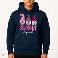 Gnomes Support Squad Breast Cancer Awareness Pink Ribbon Hoodie thumb 2