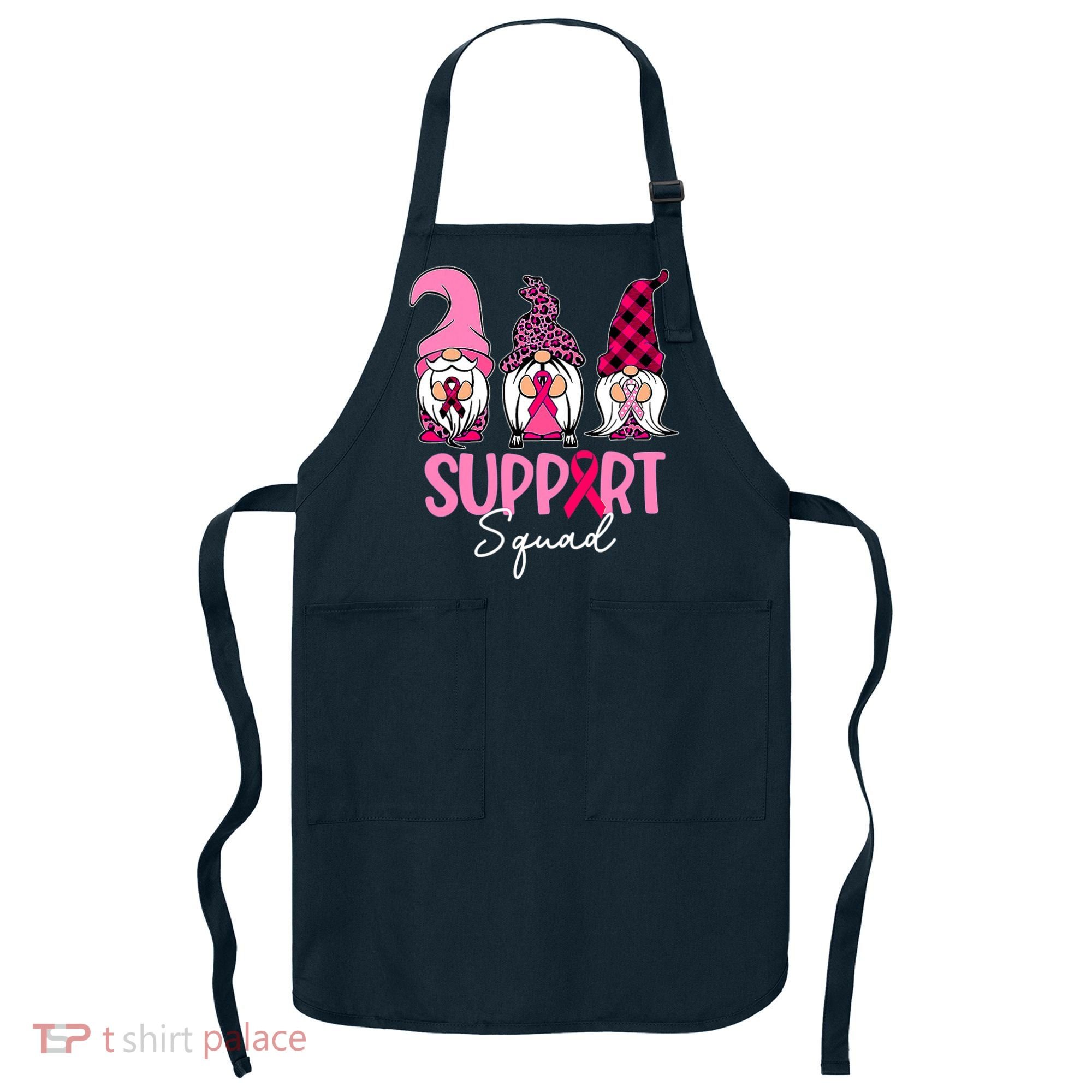 Gnomes Support Squad Breast Cancer Awareness Pink Ribbon Apron