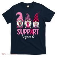 Gnomes Support Squad Breast Cancer Awareness Pink Ribbon T-Shirt thumb 0