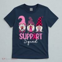Gnomes Support Squad Breast Cancer Awareness Pink Ribbon T-Shirt thumb 5
