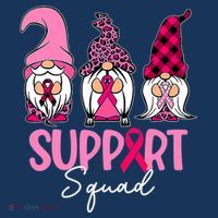 Gnomes Support Squad Breast Cancer Awareness Pink Ribbon Women's Hoodie thumb 2