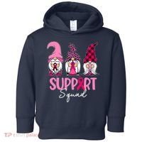 Gnomes Support Squad Breast Cancer Awareness Pink Ribbon Toddler Hoodie thumb 0