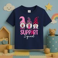 Gnomes Support Squad Breast Cancer Awareness Pink Ribbon Toddler T-Shirt thumb 3