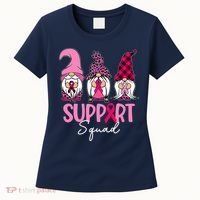Gnomes Support Squad Breast Cancer Awareness Pink Ribbon Women's T-Shirt thumb 0