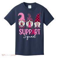 Gnomes Support Squad Breast Cancer Awareness Pink Ribbon Kids T-Shirt thumb 0