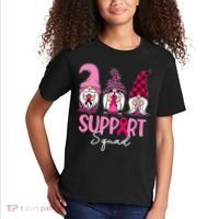 Gnomes Support Squad Breast Cancer Awareness Pink Ribbon Kids T-Shirt thumb 2