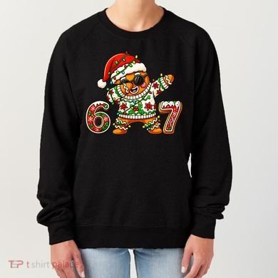 Gingerbread Six Seven 67 Ice Cream Drip Christmas Women's Sweatshirt