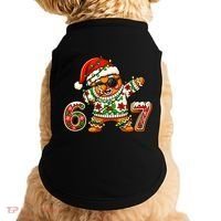 Gingerbread Six Seven 67 Ice Cream Drip Christmas Doggie Tank thumb 0
