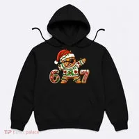Gingerbread Six Seven 67 Ice Cream Drip Christmas Hoodie thumb 0