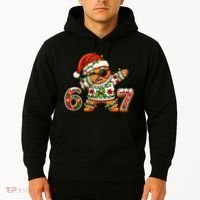 Gingerbread Six Seven 67 Ice Cream Drip Christmas Hoodie thumb 2
