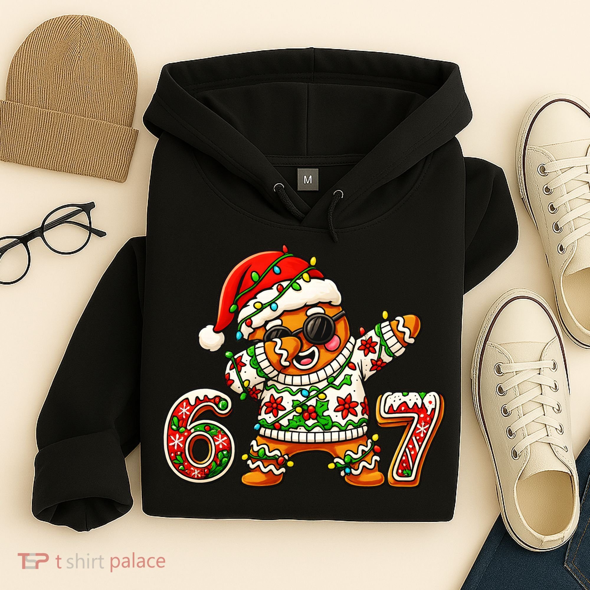 Gingerbread Six Seven 67 Ice Cream Drip Christmas Hoodie