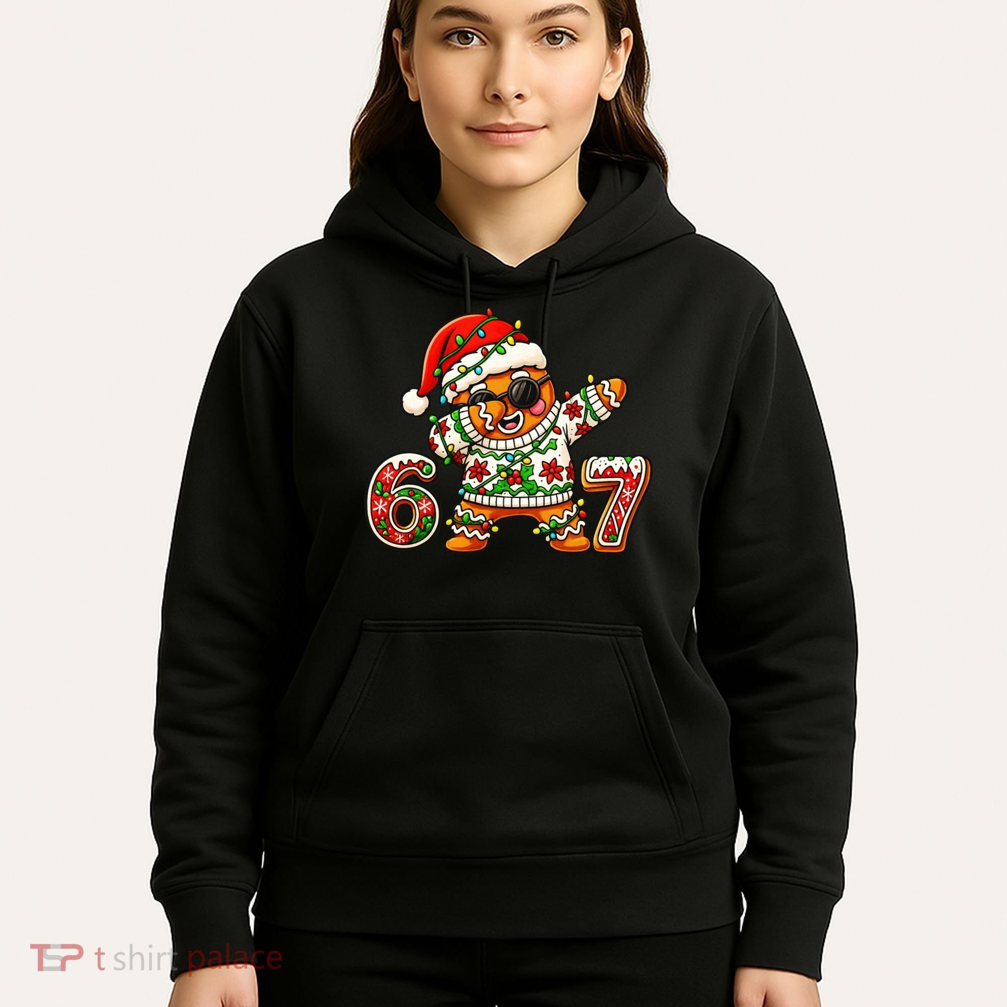 Gingerbread Six Seven 67 Ice Cream Drip Christmas Hoodie