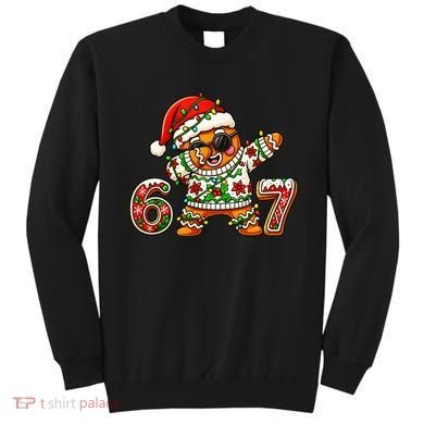 Gingerbread Six Seven 67 Ice Cream Drip Christmas Sweatshirt