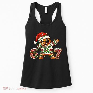 Gingerbread Six Seven 67 Ice Cream Drip Christmas Women's Tank Top