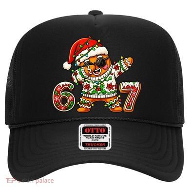 Gingerbread Six Seven 67 Ice Cream Drip Christmas Hat