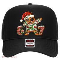 Gingerbread Six Seven 67 Ice Cream Drip Christmas Hat thumb 0