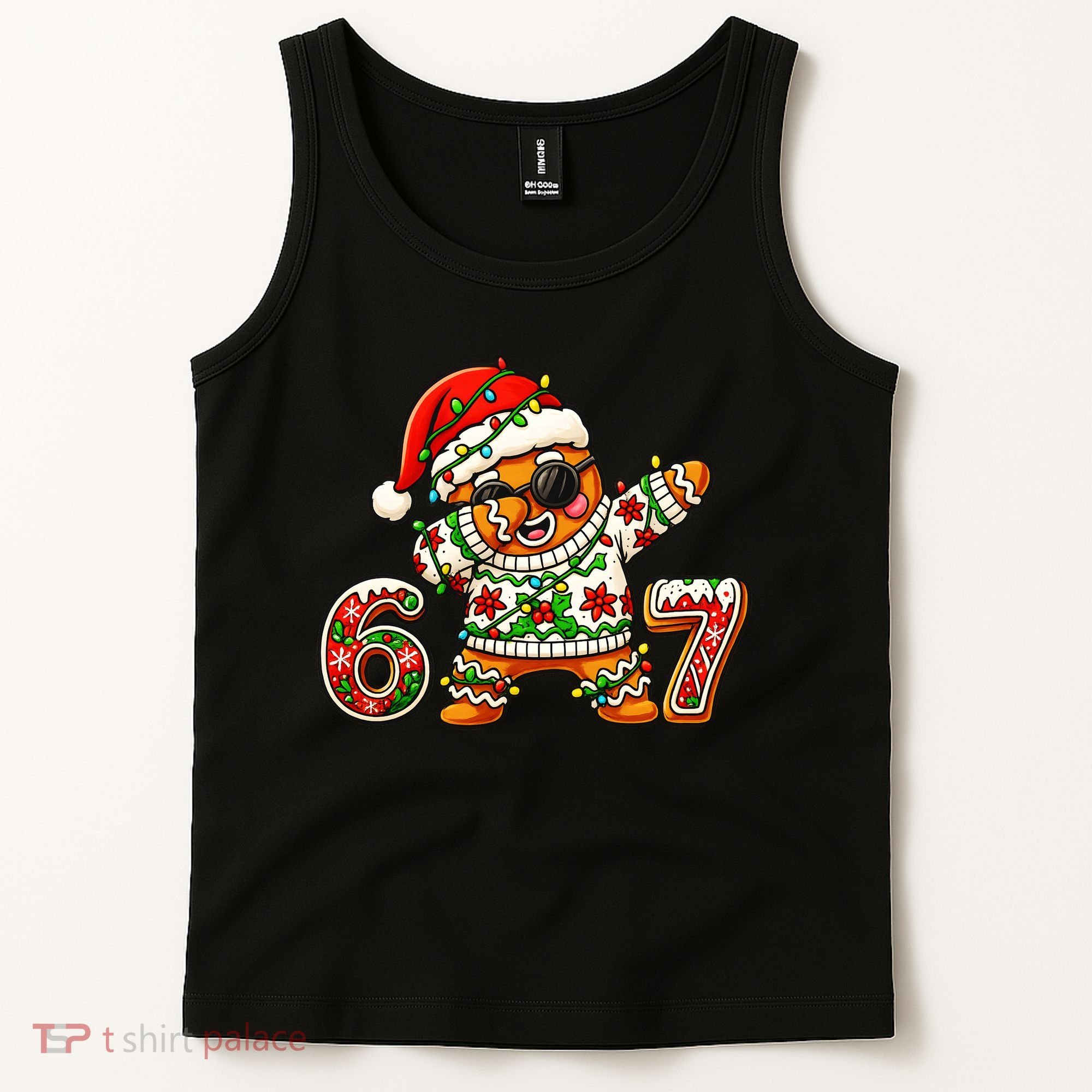 Gingerbread Six Seven 67 Ice Cream Drip Christmas Tank Top