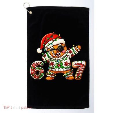 Gingerbread Six Seven 67 Ice Cream Drip Christmas Golf Towel