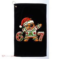 Gingerbread Six Seven 67 Ice Cream Drip Christmas Golf Towel thumb 0
