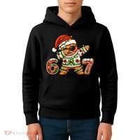 Gingerbread Six Seven 67 Ice Cream Drip Christmas Kids Hoodie thumb 4