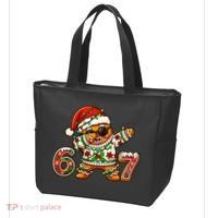 Gingerbread Six Seven 67 Ice Cream Drip Christmas Tote Bag thumb 3